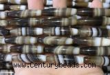 CAA5120 15.5 inches 8*35mm rice striped agate beads wholesale