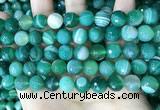 CAA5236 15.5 inches 10mm faceted round banded agate beads