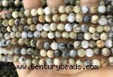 CAA5255 15.5 inches 4mm round dendrite agate beads wholesale