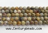 CAA5292 15.5 inches 8mm faceted round crazy lace agate beads wholesale