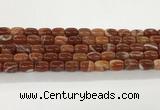 CAA5351 15.5 inches 10*14mm drum agate gemstone beads