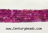 CAA5390 15.5 inches 6*7mm - 8*8mm nuggets agate gemstone beads