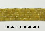 CAA5439 15.5 inches 6*8mm faceted rondelle agate gemstone beads