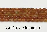 CAA5457 15.5 inches 8*12mm faceted rice agate beads