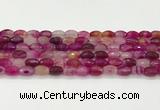 CAA5462 15.5 inches 8*12mm faceted rice agate beads