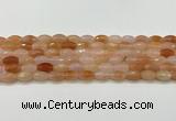 CAA5464 15.5 inches 8*12mm faceted rice agate beads