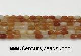 CAA5465 15.5 inches 8*12mm faceted rice agate beads