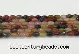 CAA5466 15.5 inches 8*12mm faceted rice agate beads