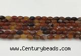 CAA5470 15.5 inches 8*12mm faceted rice agate beads