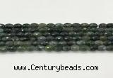 CAA5479 15.5 inches 8*12mm faceted rice agate beads