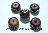 CAA5720 11*20mm rondelle tibetan agate dzi beads wholesale