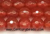 CAA5740 15 inches 6mm faceted round red agate beads