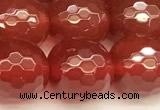 CAA5743 15 inches 12mm faceted round red agate beads