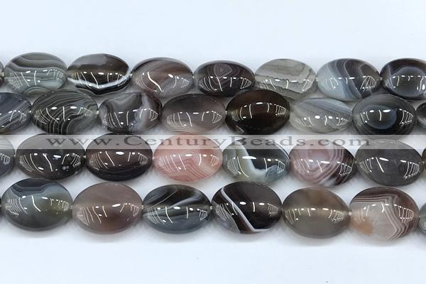 CAA5893 15 inches 12*16mm oval botswana agate gemstone beads