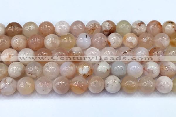 CAA5915 15 inches 10mm round sakura agate gemstone beads