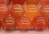 CAA5925 15 inches 8mm round red botswana agate beads