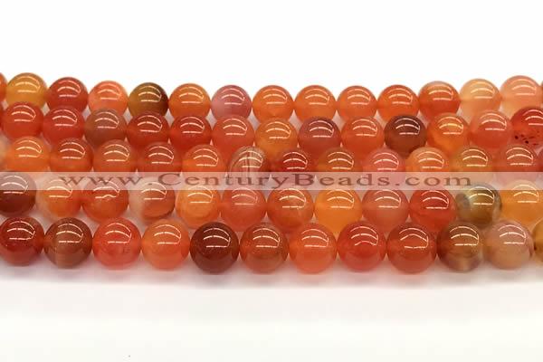 CAA5926 15 inches 10mm round red botswana agate beads