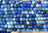 CAA6386 15 inches 6mm round blue banded agate beads wholesale