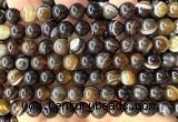 CAA6397 15 inches 8mm round coffee banded agate beads wholesale