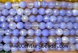 CAA6422 15 inches 8mm round blue banded agate beads wholesale