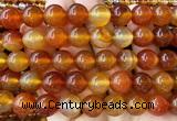 CAA6435 15 inches 14mm round red agate beads wholesale