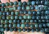 CAA6461 15 inches 8mm faceted round moss agate beads wholesale