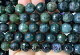 CAA6463 15 inches 12mm faceted round moss agate beads wholesale