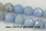 CAA739 15.5 inches 14mm faceted round blue lace agate beads wholesale