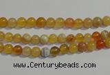 CAA86 15.5 inches 4mm round botswana agate gemstone beads