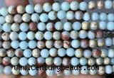 CAB1011 15 inches 6mm round blue agalmatolite beads wholesale