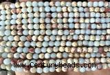 CAB1020 15 inches 4mm faceted round blue agalmatolite beads