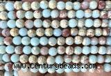 CAB1021 15 inches 6mm faceted round blue agalmatolite beads