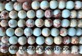 CAB1023 15 inches 10mm faceted round blue agalmatolite beads