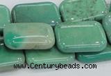 CAB29 15.5 inches 18*25mm rectangle green grass agate gemstone beads