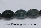 CAB423 15.5 inches 10*14mm faceted rice moss agate gemstone beads