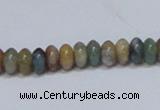 CAB440 15.5 inches 4*8mm rondelle indian agate gemstone beads