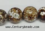 CAB614 15.5 inches 18mm round leopard skin agate beads wholesale