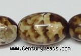 CAB623 15.5 inches 20*30mm egg-shaped leopard skin agate beads wholesale
