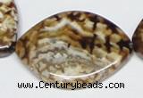 CAB638 15.5 inches 30*40mm marquise leopard skin agate beads