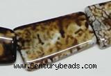 CAB643 15.5 inches 20*35mm trapezoid leopard skin agate beads