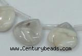 CAB924 20*20mm top-drilled teardrop natural crazy agate beads wholesale