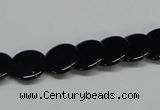CAB981 15.5 inches 12mm flat round black agate gemstone beads wholesale