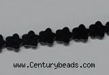 CAB987 15.5 inches 8*8mm star black agate gemstone beads wholesale