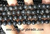 CAE306 15.5 inches 8mm round astrophyllite gemstone beads