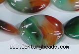 CAG1025 15.5 inches 22*30mm oval rainbow agate beads