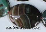 CAG1027 15.5 inches 30*40mm oval rainbow agate beads