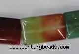 CAG1053 15.5 inches 18*25mm rectangle rainbow agate beads