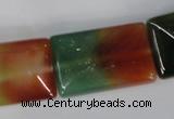 CAG1054 15.5 inches 20*30mm rectangle rainbow agate beads