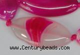 CAG1182 15.5 inches 19*38mm marquise line agate gemstone beads