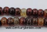 CAG1444 15.5 inches 8*12mm rondelle dragon veins agate beads